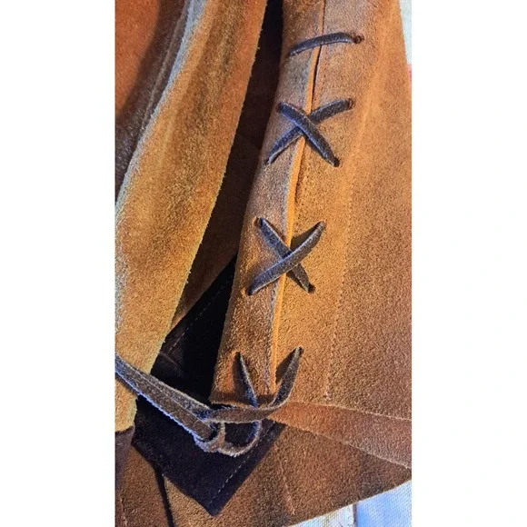 Vintage Women's Leather Suede Jacket By ANTLER Sportswear Size 36" Bust - Picture 12 of 12